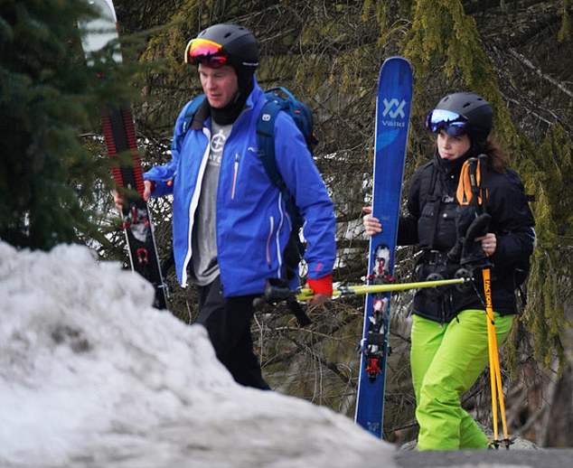 In 2022 Eugenie was seen carrying her skis as she walked alongside husband Jack Brooksbank  in the famous Swiss resort of Verbier