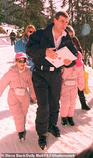 Pictured: Prince Andrew, Princesses Eugenie and Beatrice and Sarah Ferguson