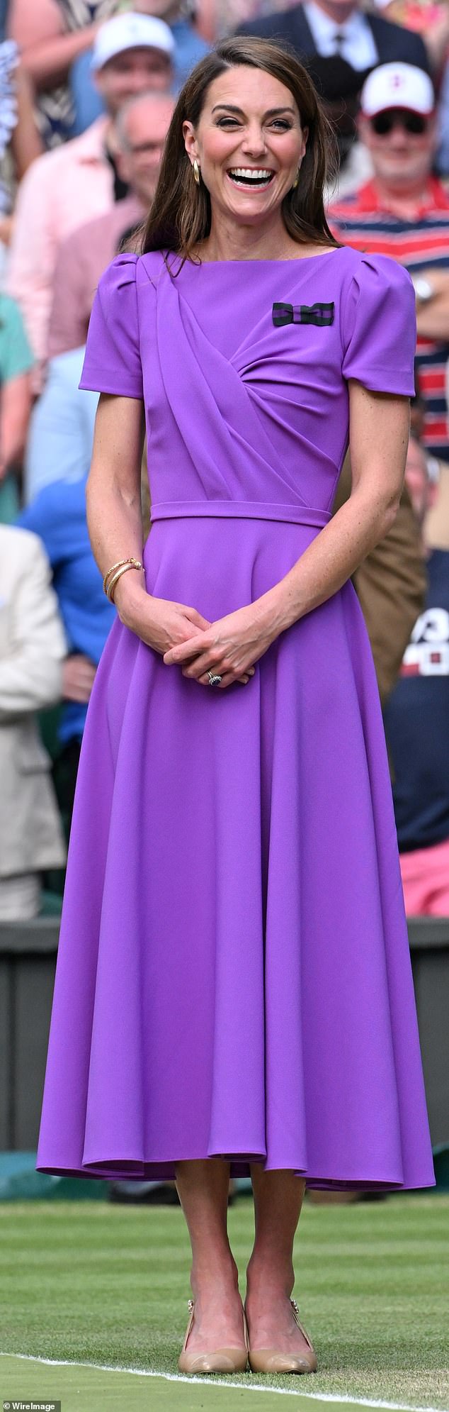 During the Princess of Wales' trip to Wimbledon last year, she donned a purple dress from British brand Safiyaa