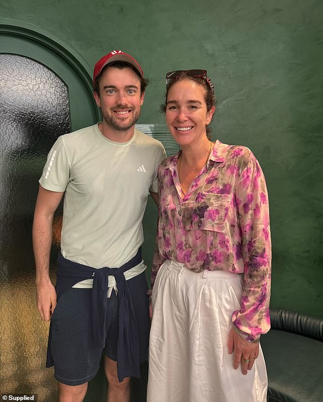 Jack Whitehall visited Sydney's best kept secret The Skin Bar, he's pictured alongside   founder Samnatha Appel