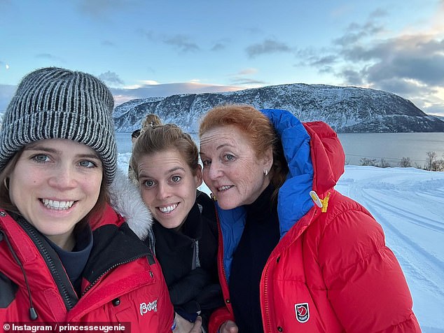 Eugenie posted a heartwarming tribute to her mother and sister - both fresh-faced - to mark International Women's Day in 2023