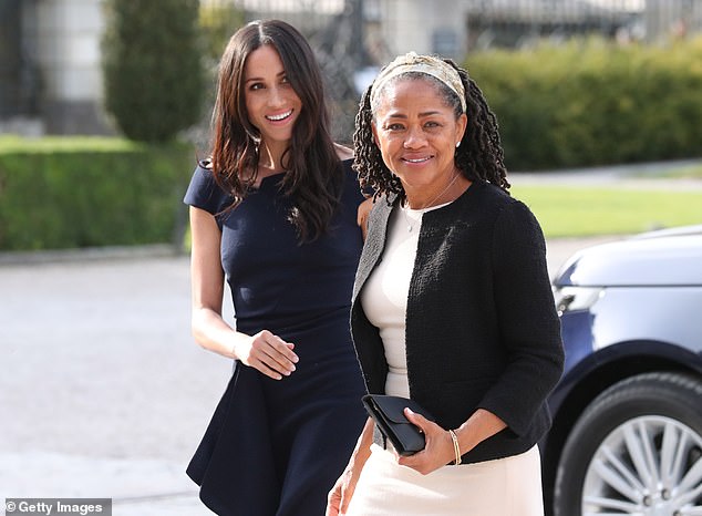 Meghan was raised by her yoga instructor mother Doria Ragland (pictured together), who has been described as a 'hippie' in the past