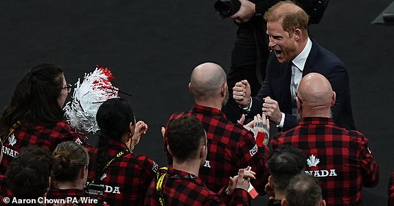 The Duke of Sussex during the opening ceremony of the 2025 Invictus Games in Vancouver, Canada. The games will take place across Vancouver and Whistler. Picture date: Saturday February 8, 2025. PA Photo. See PA story ROYAL Invictus . Photo credit should read: Aaron Chown/PA Wire