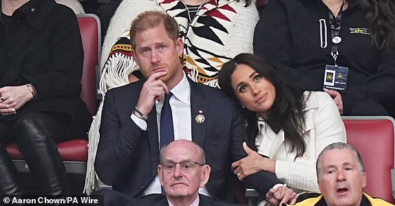 The Duke and Duchess of Sussex during the opening ceremony of the 2025 Invictus Games in Vancouver, Canada. The games will take place across Vancouver and Whistler. Picture date: Saturday February 8, 2025. PA Photo. See PA story ROYAL Invictus. Photo credit should read: Aaron Chown/PA Wire