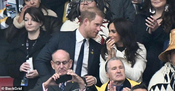 BGUK_3146594 - Vancouver, CANADA  - Prince Harry, Duke of Sussex and his wife Meghan Markle pictured attending the 2025 Invictus Games opening ceremony in Vancouver.  Pictured: Prince Harry, Duke of Sussex and his wife Meghan Markle  BACKGRID UK 8 FEBRUARY 2025   UK: +44 208 344 2007 / uksales@backgrid.com  USA: +1 310 798 9111 / usasales@backgrid.com  *Pictures Containing Children Please Pixelate Face Prior To Publication*