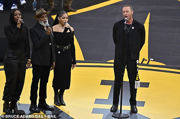 Invictus Winter Games 2025 - Chris Martin (Coldplay) - Opening Ceremony at the BC Place Stadium, Vancouver, Canada.  - Pic Bruce Adams / Copy Thompson - 8/2/25