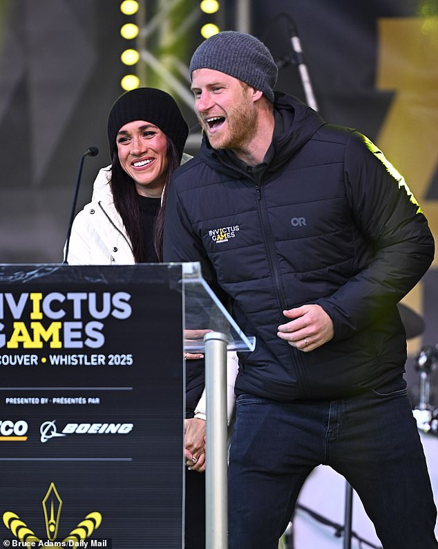 The Duke and Duchess of Sussex at the Whistler Welcome Celebration in Canada