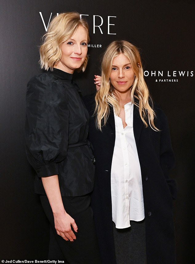 Savannah Miller (left) and Sienna Miller (right) attend the launch of Savannah's clothing line, Vivere, in November 2023 in London