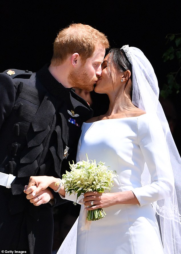 Though both celebrities in their own right prior to their marriages, their union with much more famous men catapulted them onto a stage that neither ever expected to occupy. (Meghan and Harry are pictured at their 2018 wedding).