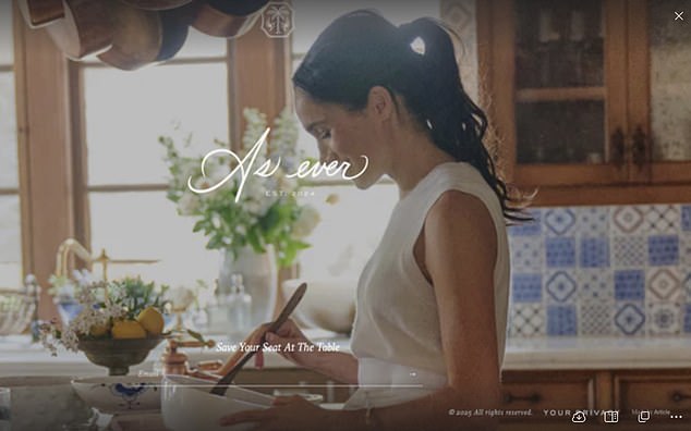 Meghan Markle appeared to launch her new website 'As Ever' ahead of her Netflix cookery show - before the page was mysteriously taken down, internet sleuths found