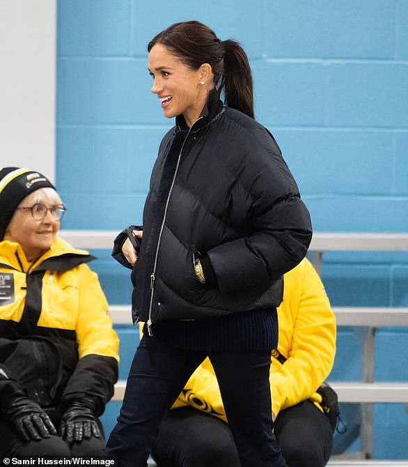 Meghan attends the Wheelchair Curling at Hillcrest Recreation Centre during day one of the 2025 Invictus Games