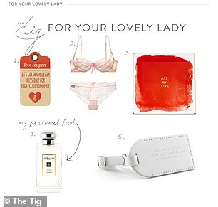 Her gift guide for women included a Jo Malone perfume and intimates set from Heidi Klum