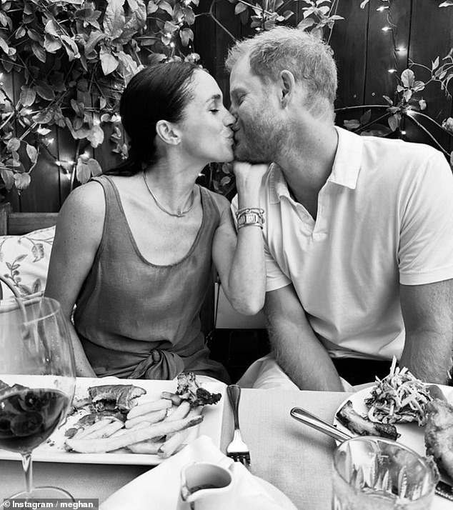 However, the mother-of-two is still celebrating her love, as she shared an intimate, black-and-white picture of the two of them sharing a smooch on the lips to Instagram on Friday