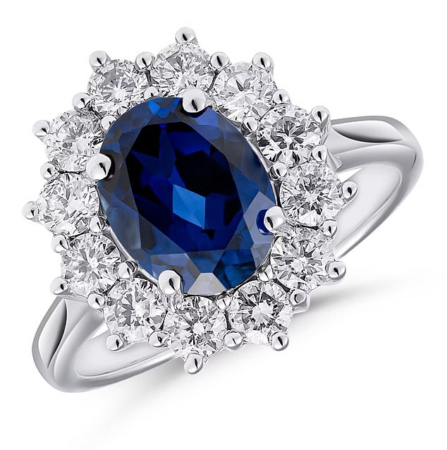 This lab sapphire ring from The Diamond store is reduced to £1,365 and comes with a five-year guarantee