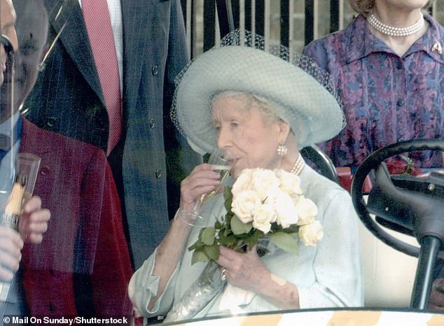 The Queen Mother (pictured in 2002) was known for her fondness of a drink - especially gin, while Princess Margaret, the Queen's sister gained a reputation as a heavy drinker and smoker