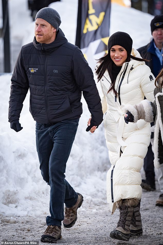 Luckily, Harry and Meghan have been wrapping up for the Whistler winter by wearing beanie hats, meaning his hair has been spared criticism in recent days