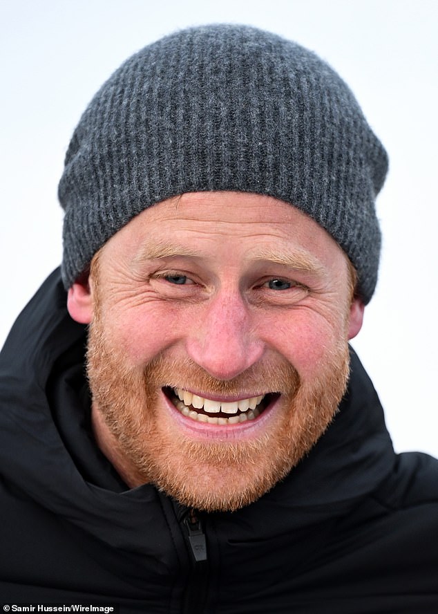 Pictured: Prince Harry, Duke of Sussex attends the Skeleton Finals during day two of the 2025 Invictus Games