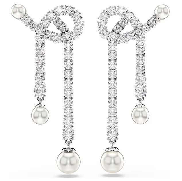 This timeless regal look can be easily replicated with Swarovski's 'Matrix' drop earrings, on sale for £196