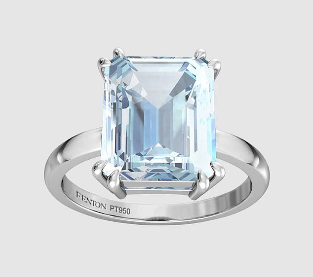 Fenton stocks a near-identical solitaire aquamarine ring, which is available from £1,950