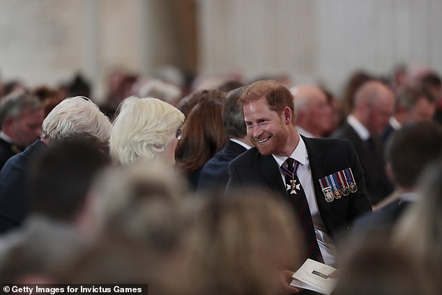 Jane showed her support for her nephew Prince Harry by attending the tenth anniversary of his Invictus Games at St Paul's Cathedral last May