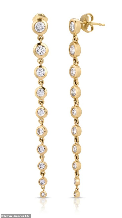 Prince Harry purchased a pair of £1,620 Diamond Cascade earrings (pictured) for his wife last year