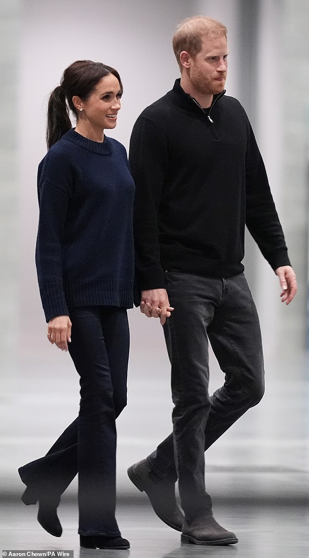 The Duke and Duchess of Sussex are in Vancouver to observe the Invictus Games 2025 (seen following the USA v Israel Wheelchair Basketball final in the Vancouver Convention Centre)