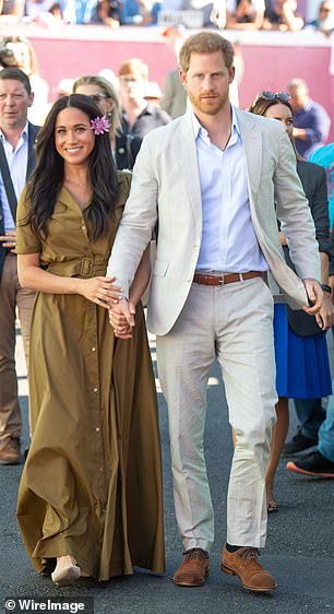 Prince Harry and Meghan Markle are pictured in 2019