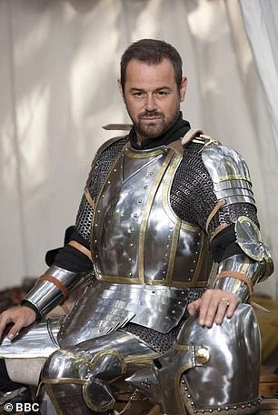 Dyer posed in medieval armour for a BBC show where he researched is genealogy