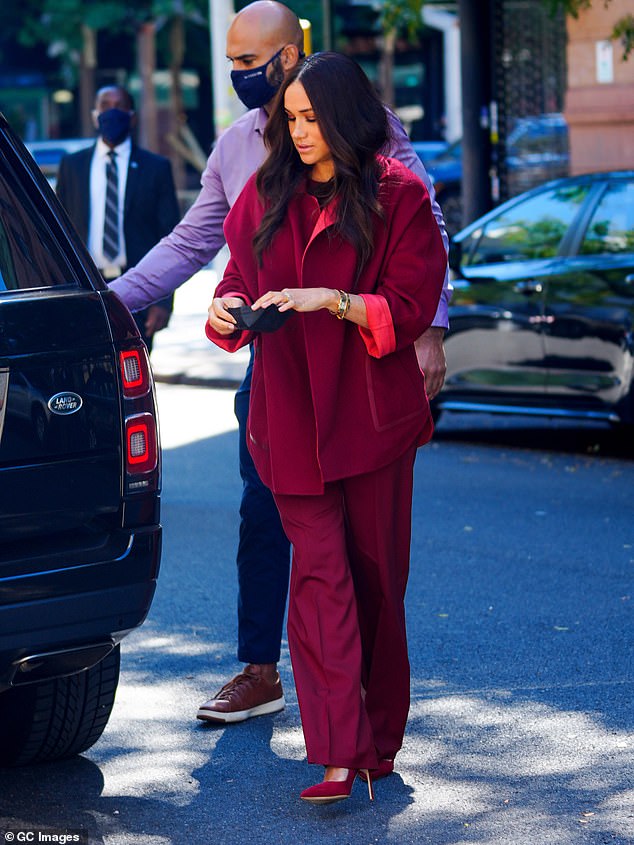 In September 2021, Meghan raised eyebrows after she wore a £5,575 outfit during a visit to a school for underprivileged children