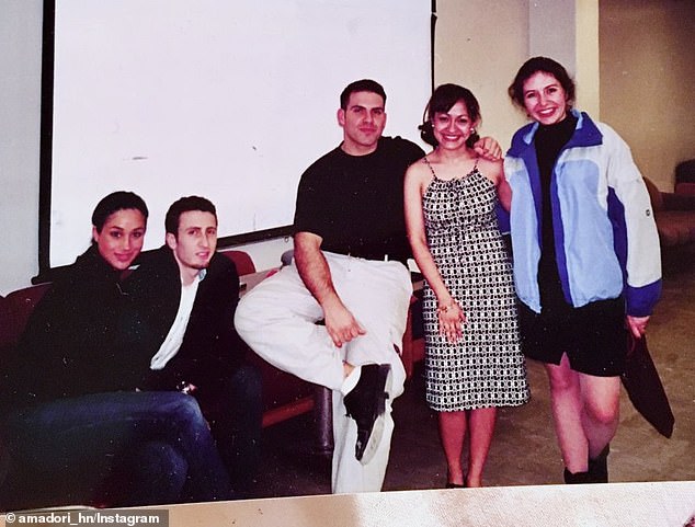 Meghan Markle's former classmate recently shared a throwback snap on Instagram from her days at Northwestern University during a salsa class. She is pictured far left