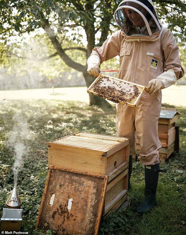 The Princess of Wales was pictured tending to a hive at Anmer Hall in Norfolk in May 2023