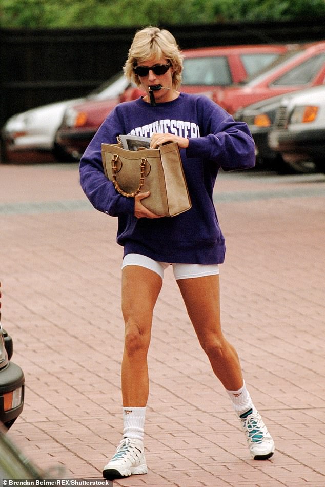 Princess Diana wore a matching jumper in 1996 having visited Northwestern the year before to support a cancer fundraiser