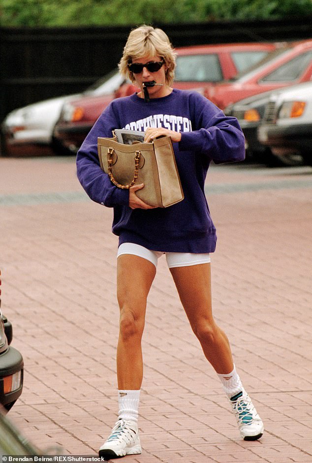 Princess Diana wore a matching jumper in 1996 having visited Northwestern the year before to support a cancer fundraiser