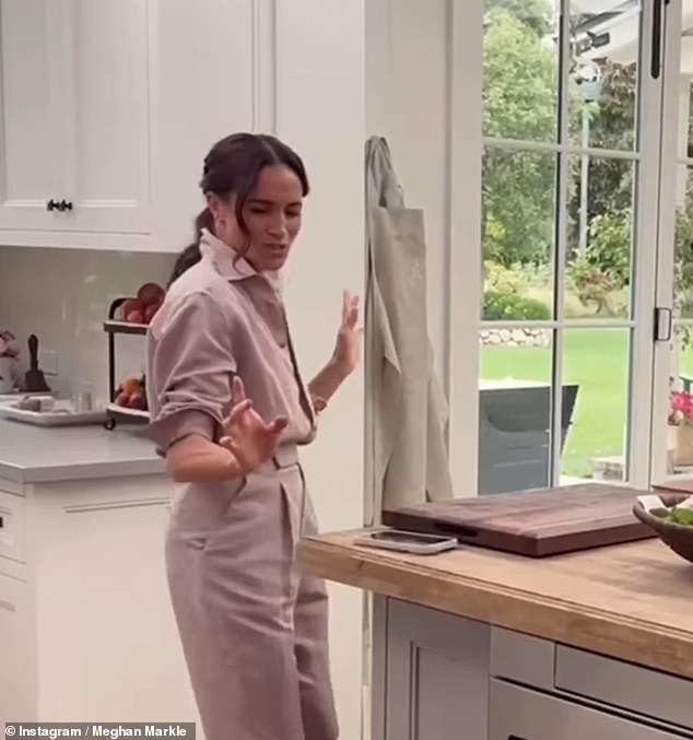 The Duchess of Sussex , 43, shared the clip on her Instagram - before it was mysteriously taken down, and then re-shared