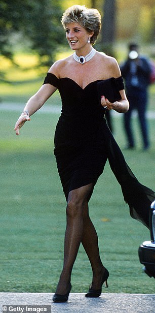 Princess Diana in her 'revenge dress' at the Serpentine Gallery 1994