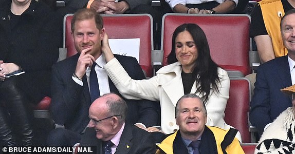 Invictus Winter Games 2025 - Duke and Duchess of Sussex at the Opening Ceremony at the BC Place Stadium, Vancouver, Canada.  - Pic Bruce Adams / Copy Thompson - 8/2/25