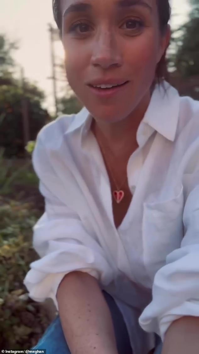 Meghan issued a heartfelt tribute to her best friend by wearing the red 'Heart of Gold' pendant in a video announcing her brand, As Ever