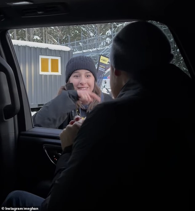 The Duke and Duchess of Sussex pulled their SUV over to speak to a royal fan in Whistler, Vancouver