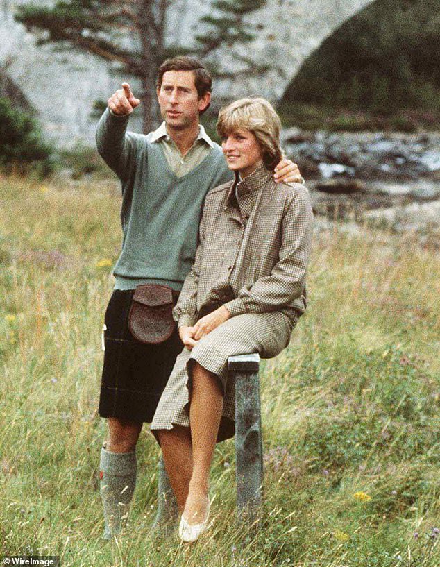 A Balmoral attendant has revealed the moment Charles and Diana's marriage started to 'deteriorate' while at the Scottish estate, not long after their 1981 wedding. Pictured, Charles and Diana posing for a photo in the grounds of Balmoral Castle during their honeymoon on August 19, 1981