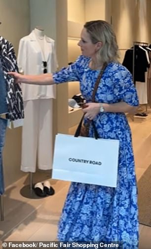 Featured in a promotional video for the Gold Coast's Pacific Fair, Zara looked effortlessly chic in a Scanlan Theodore floral maxi dress