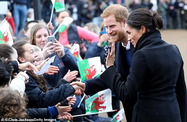 At Cardiff Castle, which has a history dating back to Roman times, the couple attended a Welsh culture festival