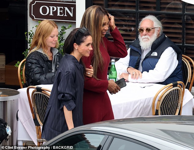 Meghan and Serena, pictured on Saturday in California, first met at a SuperBowl party in 2014