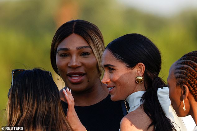 Serena and Meghan both attended this royal Salute Polo Challenge in Wellington, Florida, in April last year - held to benefit the Sentebale charity co-founded by Prince Harry