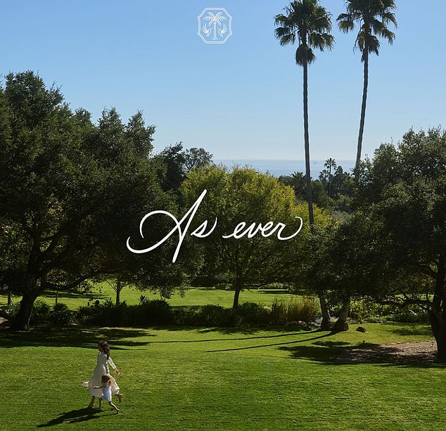 Meghan, hand in hand with her daughter Lilibet, in the cover photo for her new brand's website