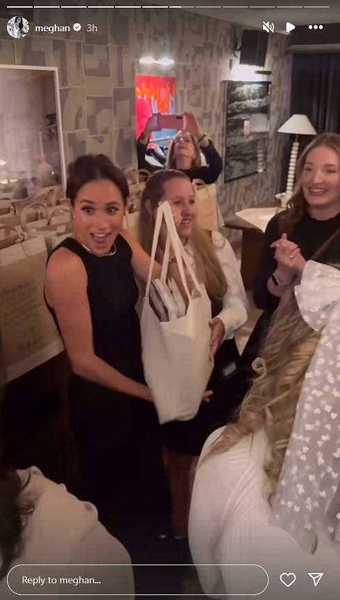 Footage shared online showed Meghan interacting with fans at the screening