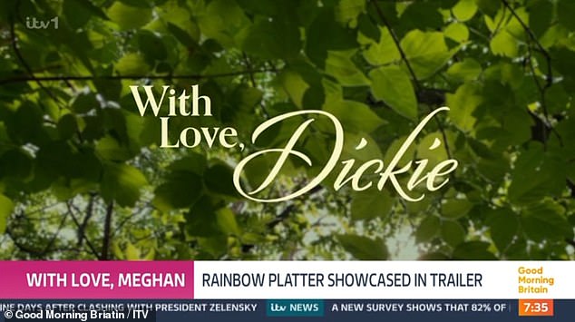 He even included an intro inspired directly by Meghan's own show, with a title that read 'With Love, Dickie'