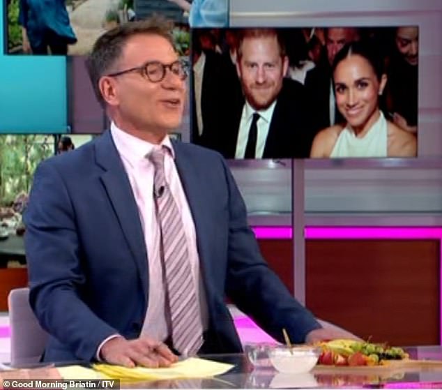 Based on the fruit plate, ITV presenter Richard Arnold decided to make his own, poking fun at the Duchess of Sussex in the process