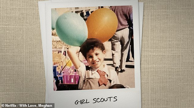 She also shared photographs from her childhood days as a member of a Girl Scouts troop