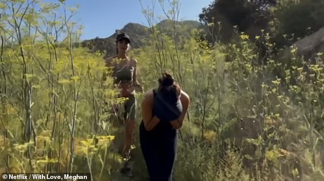 Footage include a hike across California by Meghan and her friend Delfina Blaquier