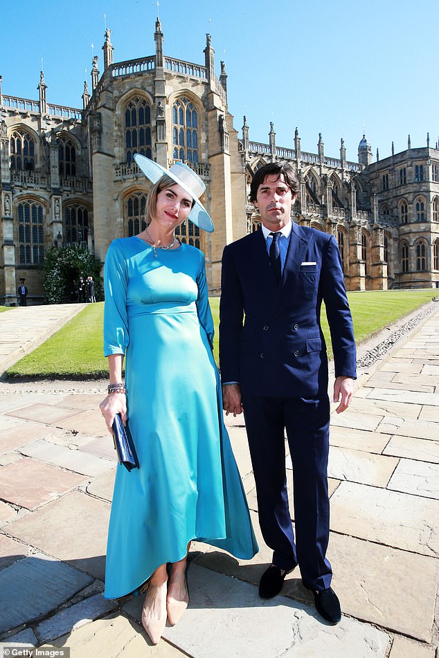 The fourth episode showcases Meghan's friendship Delfina Blaquier, pictured here with polo player husband Nacho Figueras at the Duke and Duchess's 2018 wedding at Windsor Castle